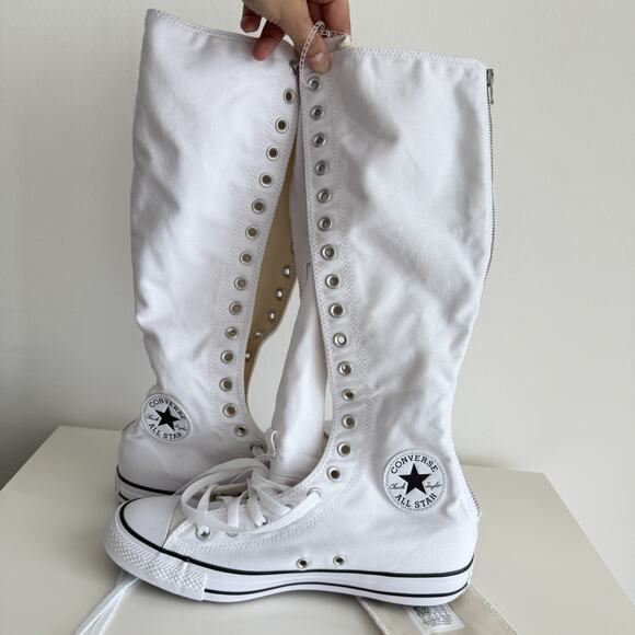 Converse Chuck Taylor All Star XX-Hi Sneaker Tall Boots White Women 10 Men 8 - Picture 1 of 11